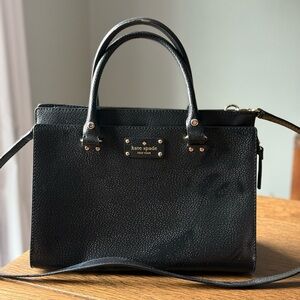 Kate Spade Black Textured Satchel